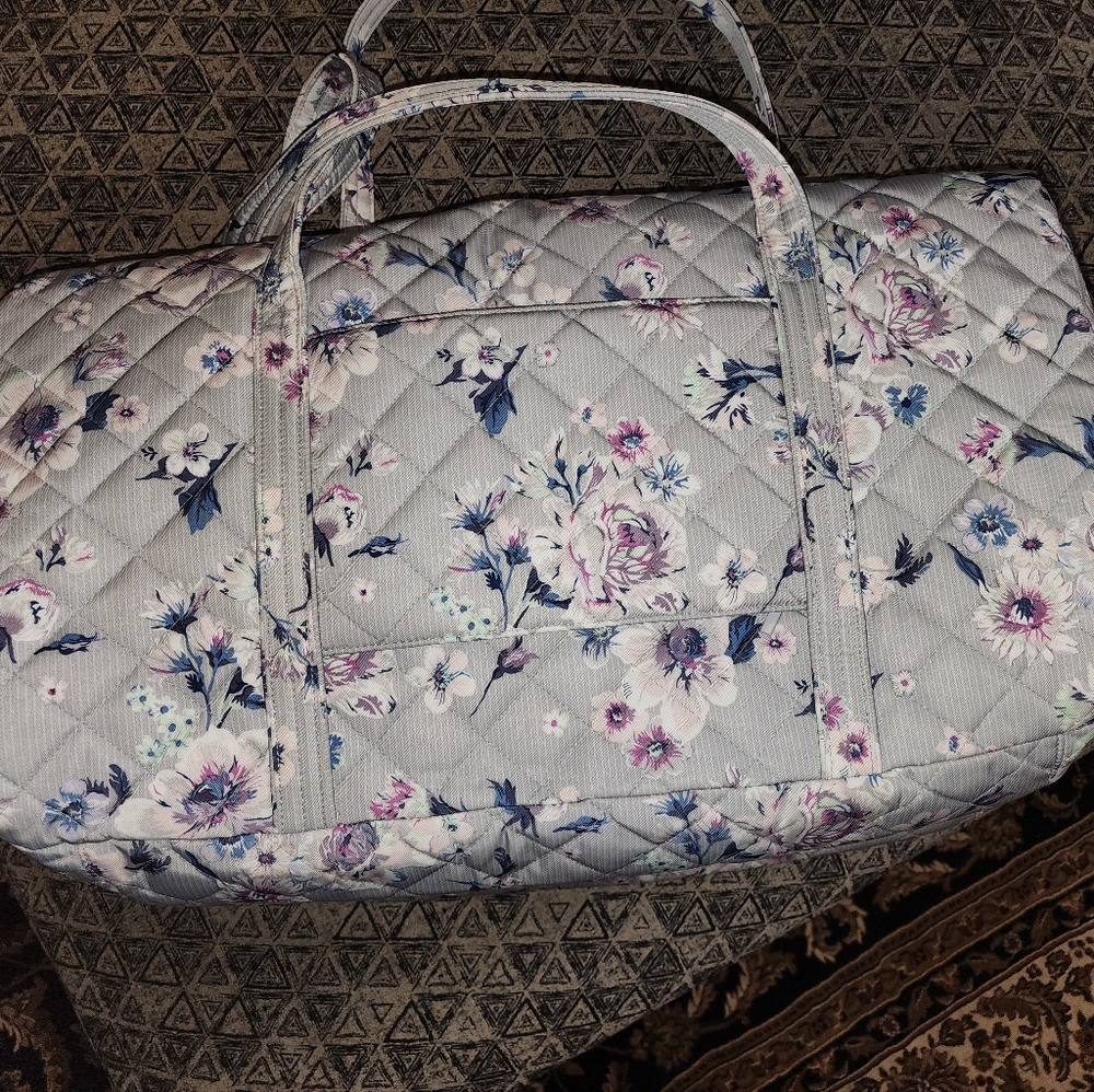 Vera Bradley Performance Lay Flat Travel Duffle Bag  Park Stripe